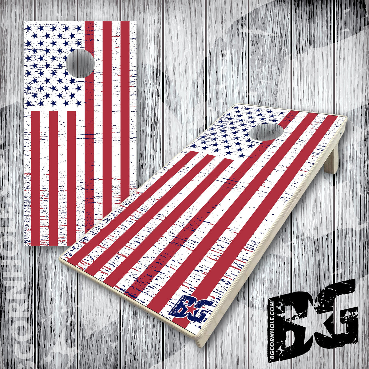 BG "Thin Line American Flag" Cornhole Boards - Elite Model