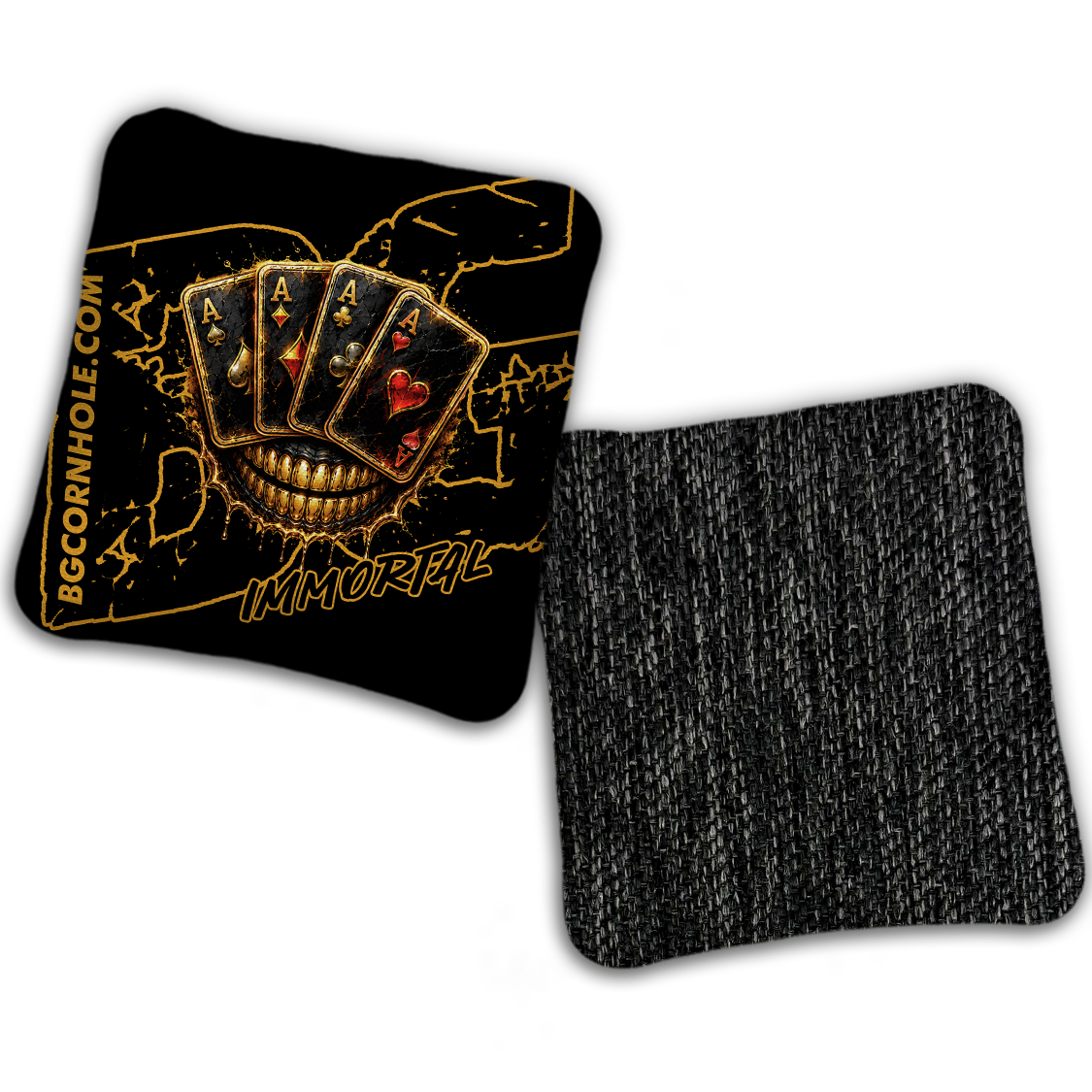 UNSTAMPED BG Multiple Bag Models "DEAD MANS HAND " - Cornhole Bags - SET OF 4 BAGS