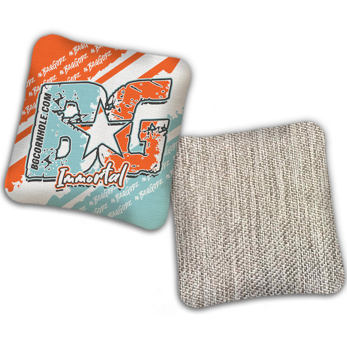 UNSTAMPED BG Multiple Bag Models "BAGGODZ RALLY" - Cornhole Bags - SET OF 4 BAGS
