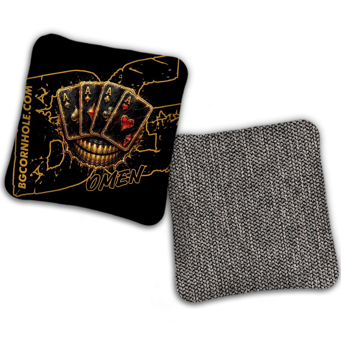UNSTAMPED BG Multiple Bag Models "DEAD MANS HAND " - Cornhole Bags - SET OF 4 BAGS