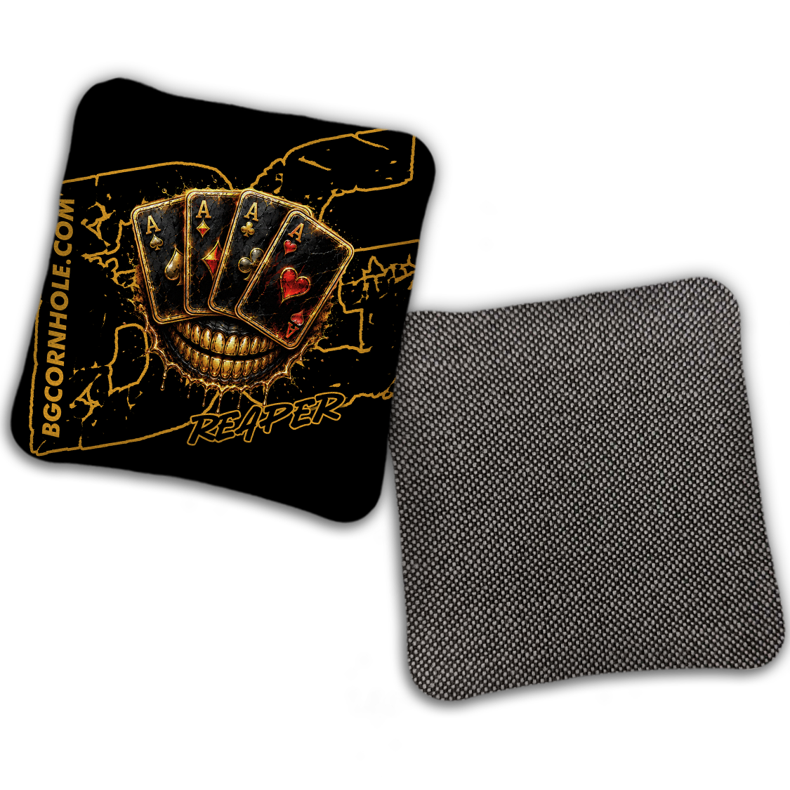 UNSTAMPED BG Multiple Bag Models "DEAD MANS HAND " - Cornhole Bags - SET OF 4 BAGS