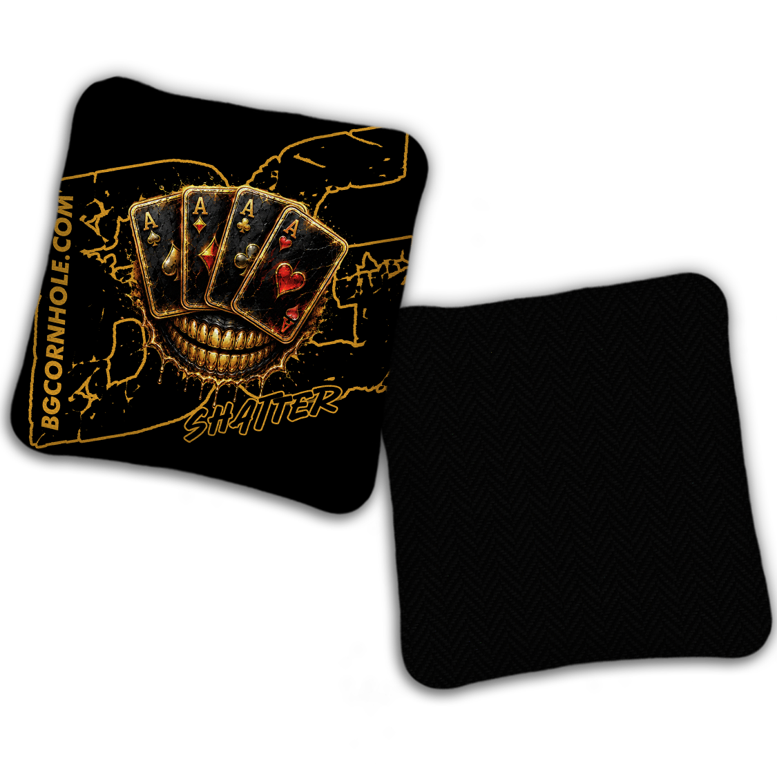 UNSTAMPED BG Multiple Bag Models "DEAD MANS HAND " - Cornhole Bags - SET OF 4 BAGS