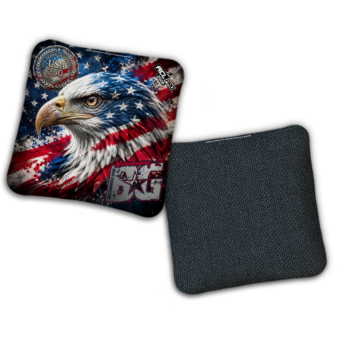 2026 BG "USA 250 FLAG" - ACL Pro Stamped Cornhole Bags - SET OF 4 BAGS