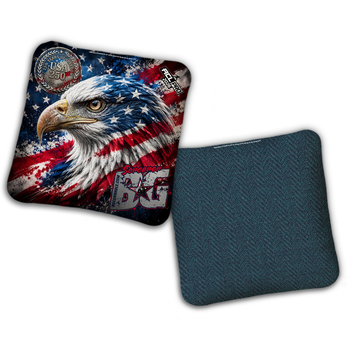2026 BG "USA 250 FLAG" - ACL Pro Stamped Cornhole Bags - SET OF 4 BAGS