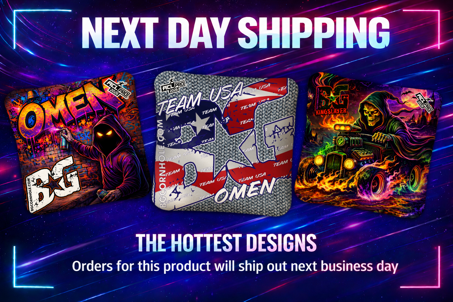 2026 Multiple Bag Models – Next Day Ship - ACL Pro Stamped Cornhole Bags – SET OF 4 BAGS