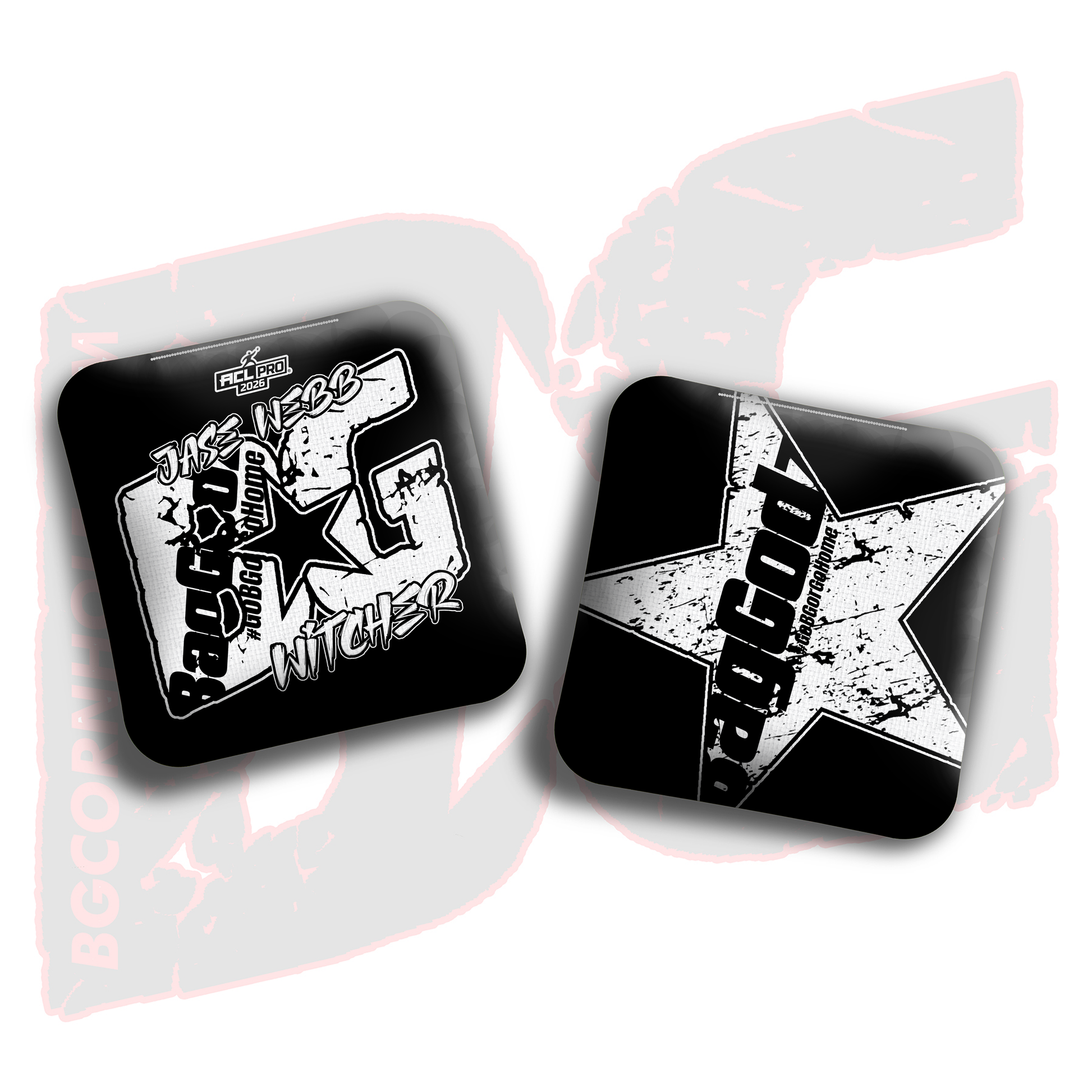 2026 BG Multiple Bag Models  - "Jase Webb” - ACL Pro Stamped Cornhole Bags - SET OF 4 BAGS