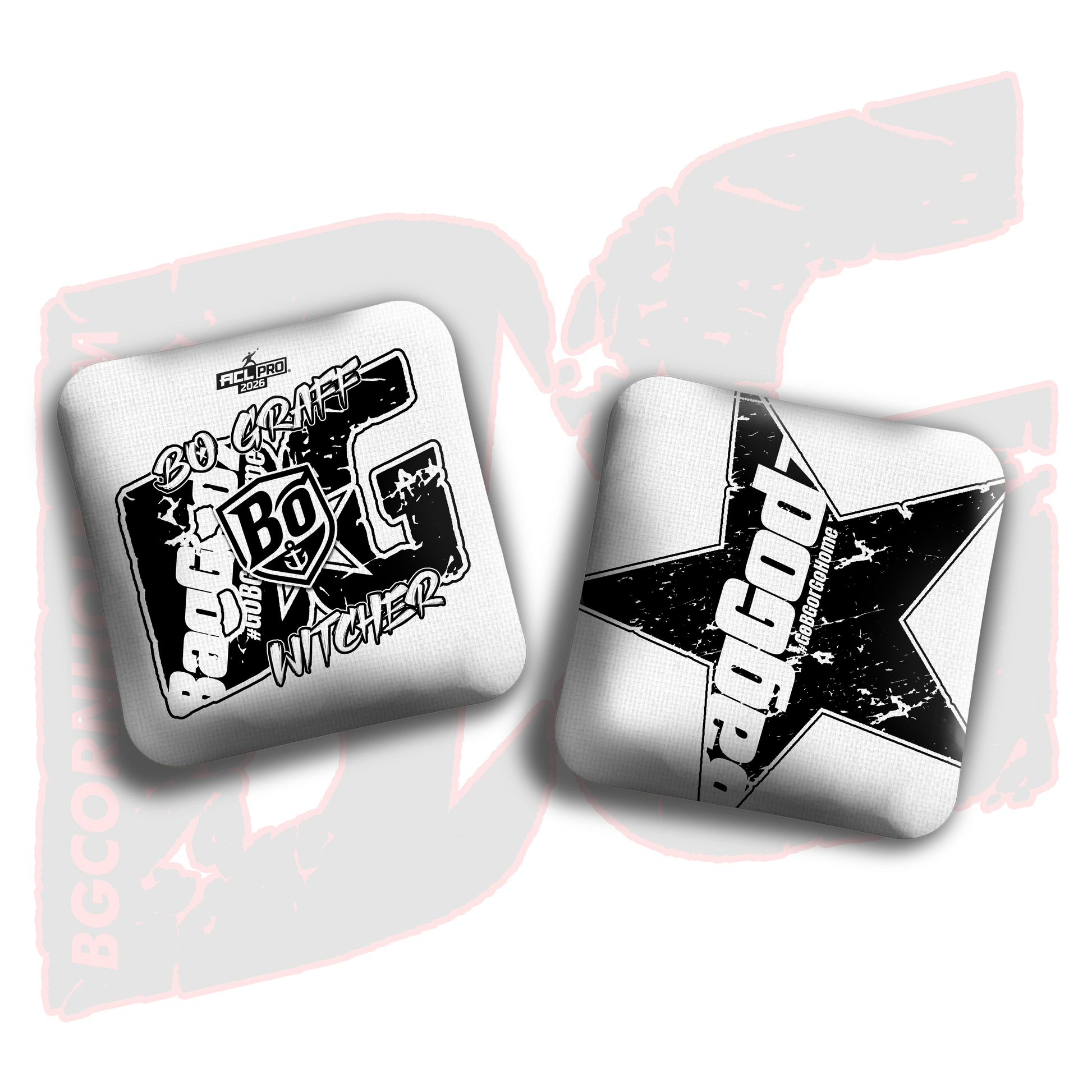 2026 BG Multiple Bag Models  - "Bo Graff” - ACL Pro Stamped Cornhole Bags - SET OF 4 BAGS