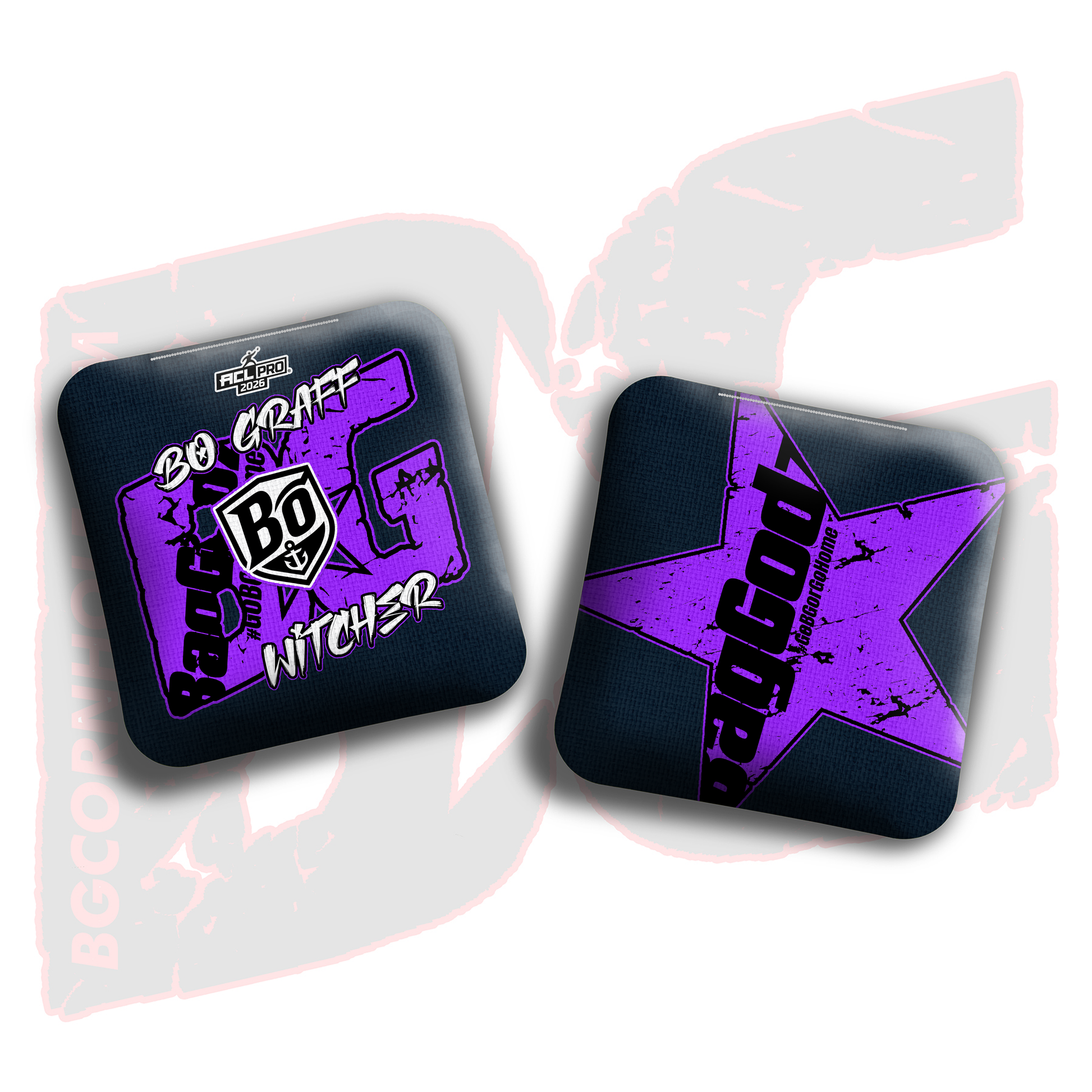 2026 BG Multiple Bag Models  - "Bo Graff” - ACL Pro Stamped Cornhole Bags - SET OF 4 BAGS