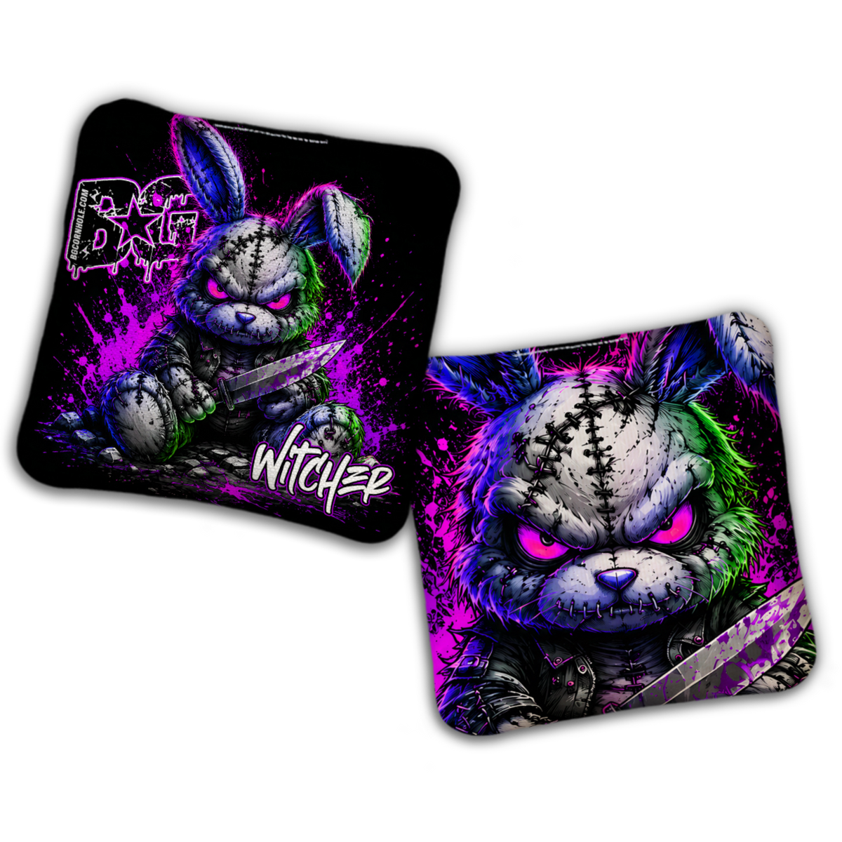 UNSTAMPED - BG Multiple Bag Models "BAD BUNNY" - Cornhole Bags - SET OF 4 BAGS