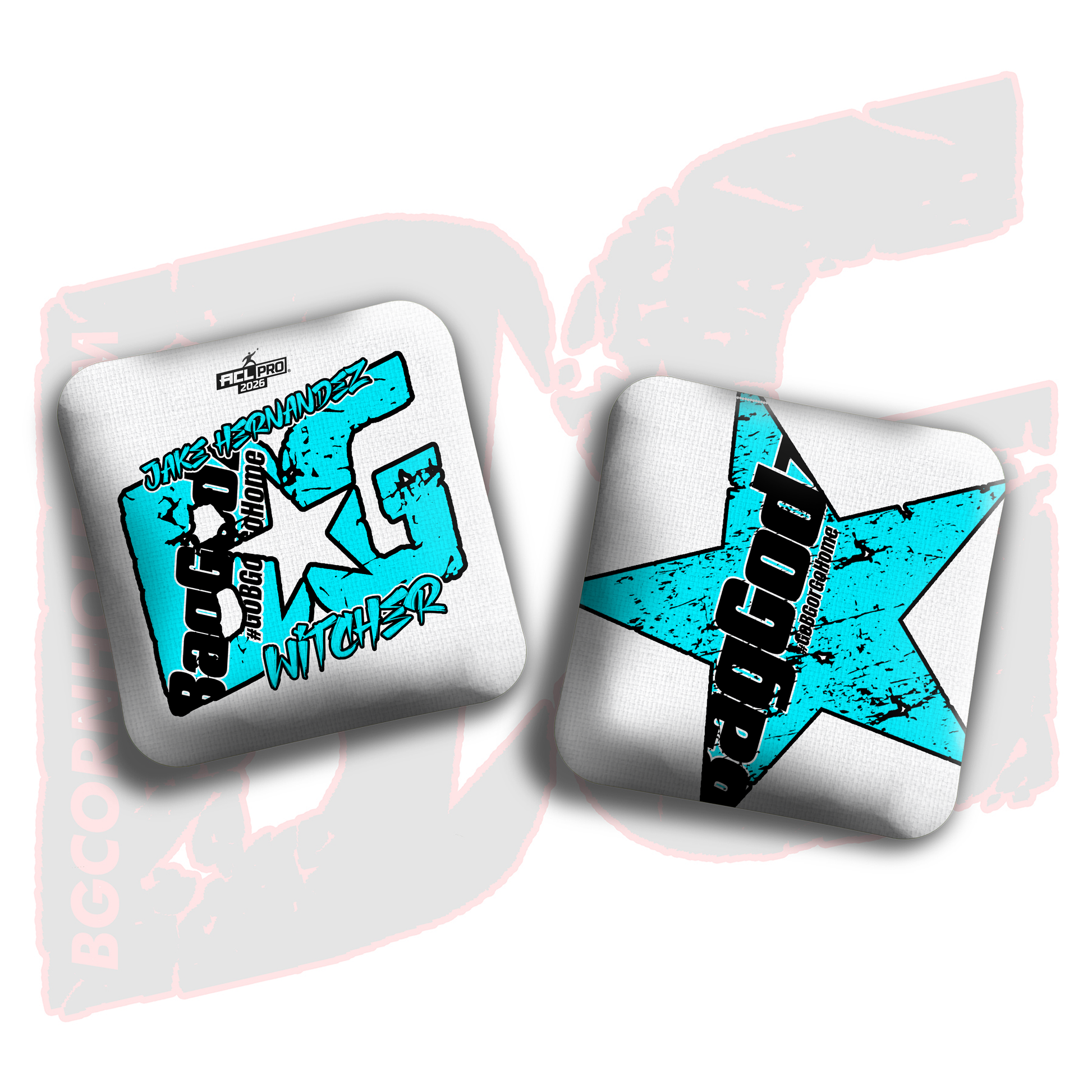 2026 BG Multiple Bag Models  - "Jake Hernandez” - ACL Pro Stamped Cornhole Bags - SET OF 4 BAGS