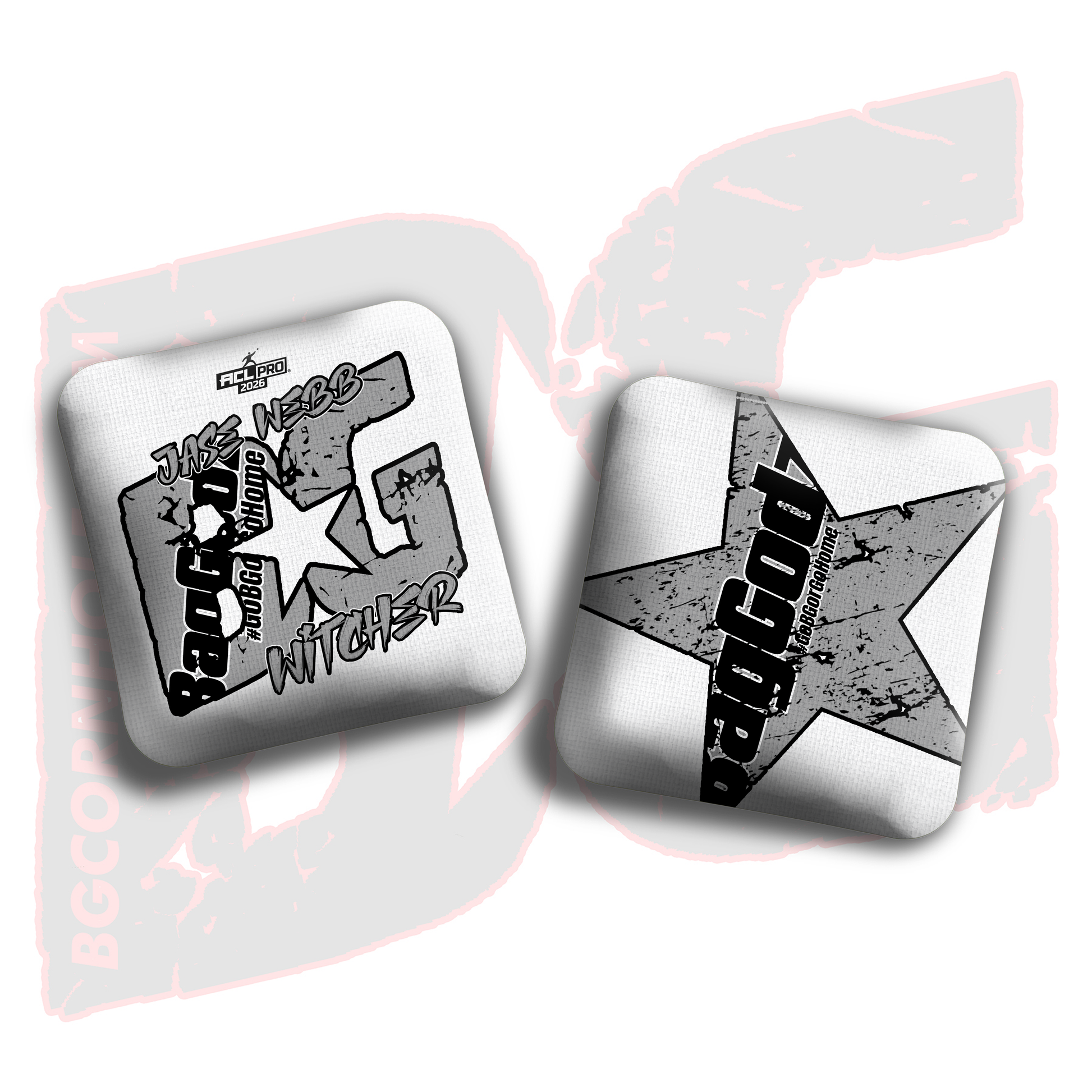 2026 BG Multiple Bag Models  - "Jase Webb” - ACL Pro Stamped Cornhole Bags - SET OF 4 BAGS