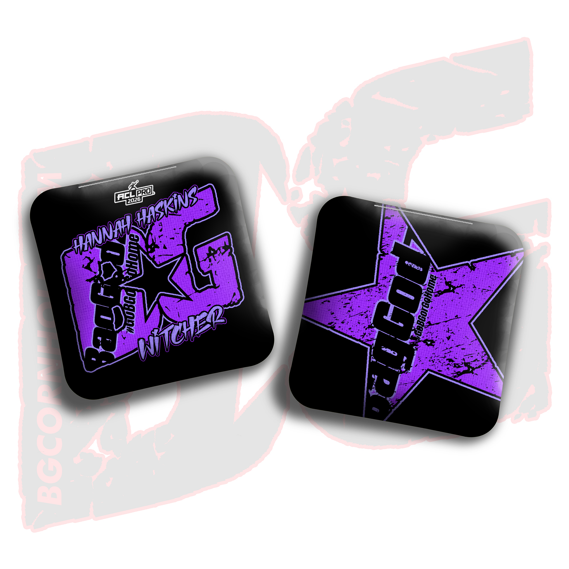 2026 BG Multiple Bag Models  - "Hannah Haskins” - ACL Pro Stamped Cornhole Bags - SET OF 4 BAGS