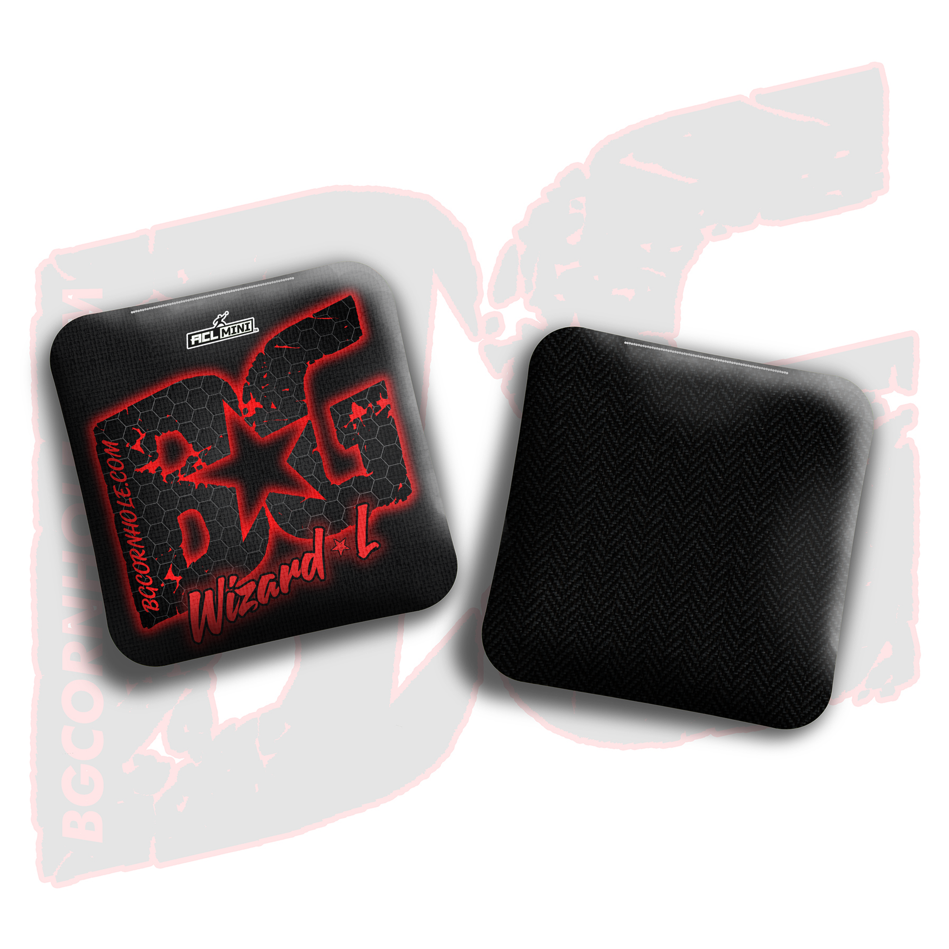 BG Multiple Bag Models - "Hex Glow" - 4" ACL Mini Stamped Cornhole Bags- Set of 4 Bags