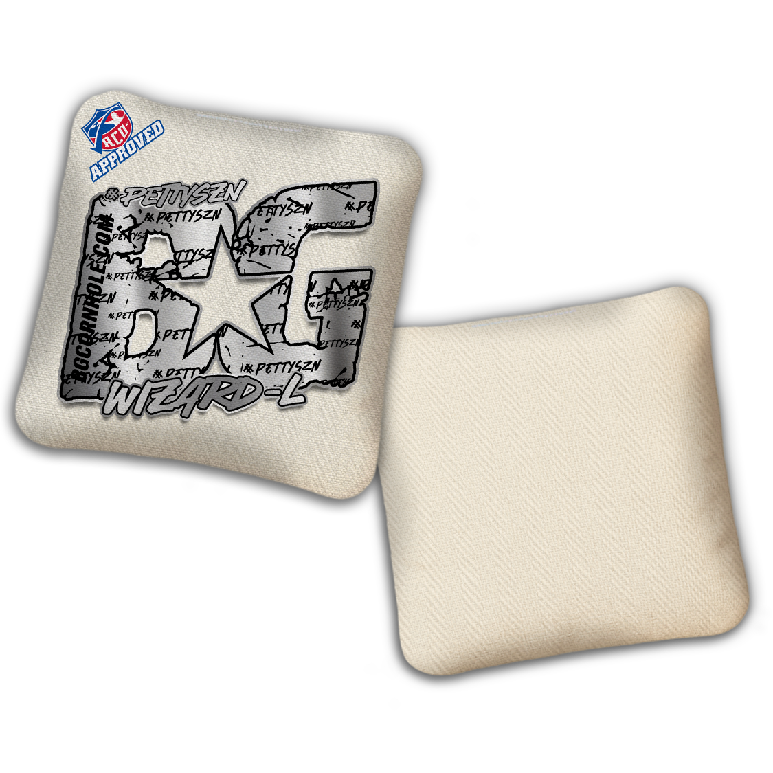 2027 ACO - BG Multiple Bag Models "PETTYSZN" - Pro Stamped Cornhole Bags - SET OF 4 BAGS