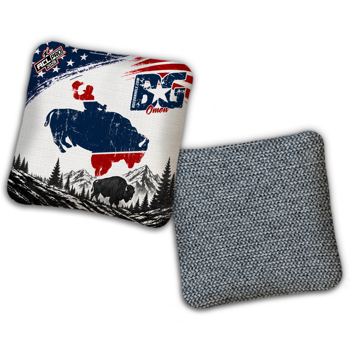 2026 BG Multiple Bag Models "Wyoming" - ACL Pro Stamped Cornhole Bags - SET OF 4 BAGS