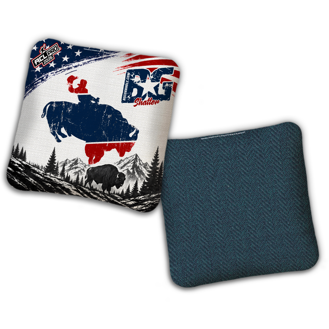 2026 BG Multiple Bag Models "Wyoming" - ACL Pro Stamped Cornhole Bags - SET OF 4 BAGS