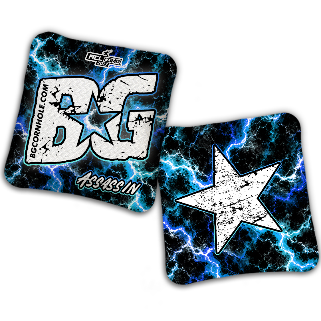 2027 BG Multiple Bag Models - "Electricity" - ACL Comp Stamped Cornhole Bags - SET OF 4 BAGS