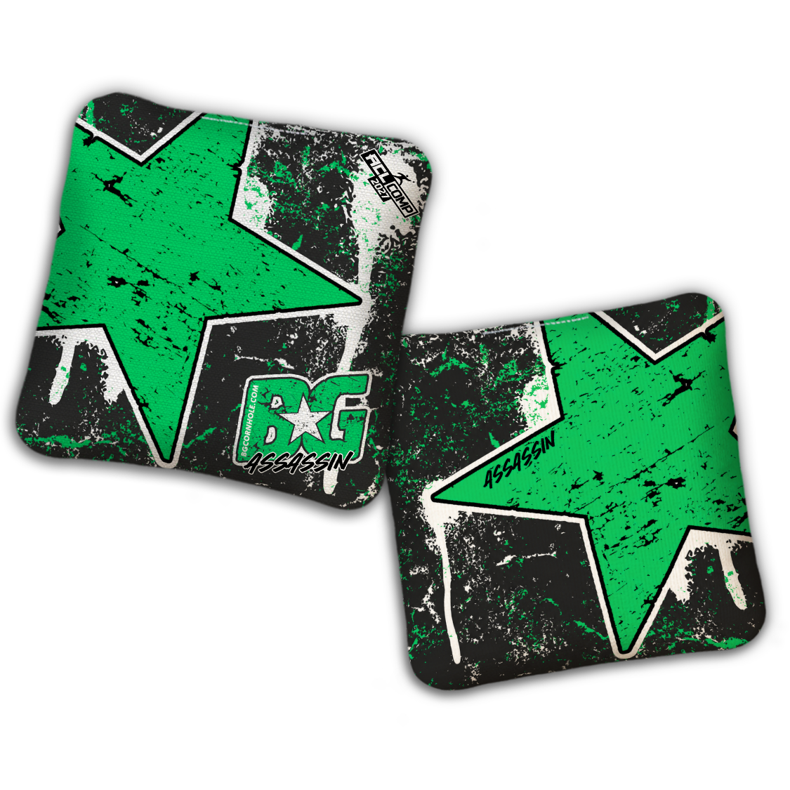 2027 BG Multiple Bag Models - "BATTLE STAR" - ACL Comp Stamped Cornhole Bags - SET OF 4 BAGS