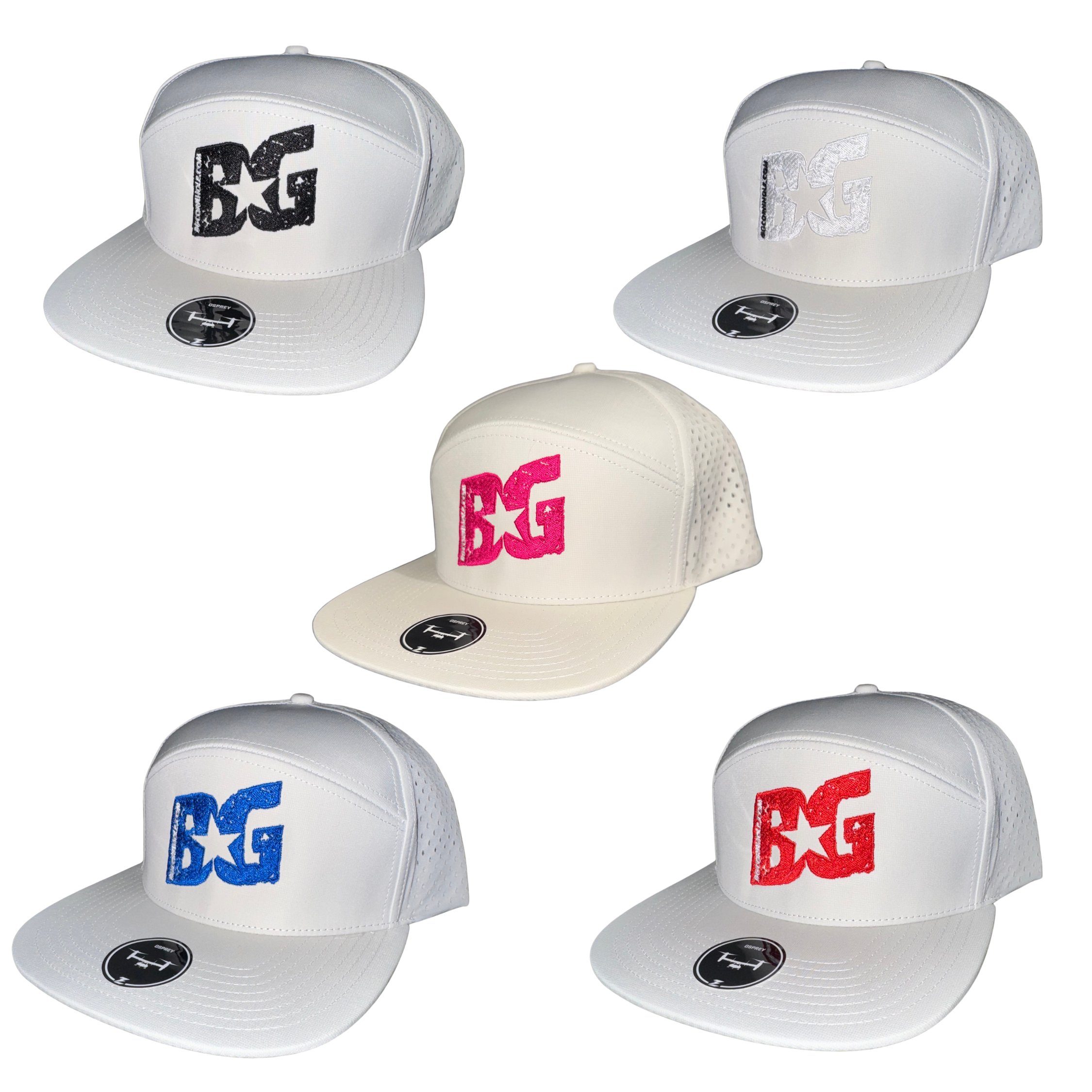 Creme BG Zapped Osprey 7 Panel Hat