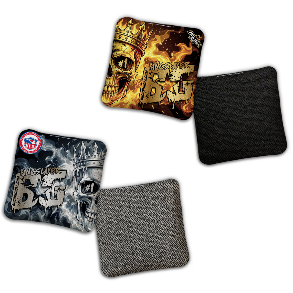 2027 ACL/ACO BUNDLE - BG Multiple Bag Models "SPLIT CROWN" - Pro Stamped Cornhole Bags - 2 SETS OF 4 BAGS