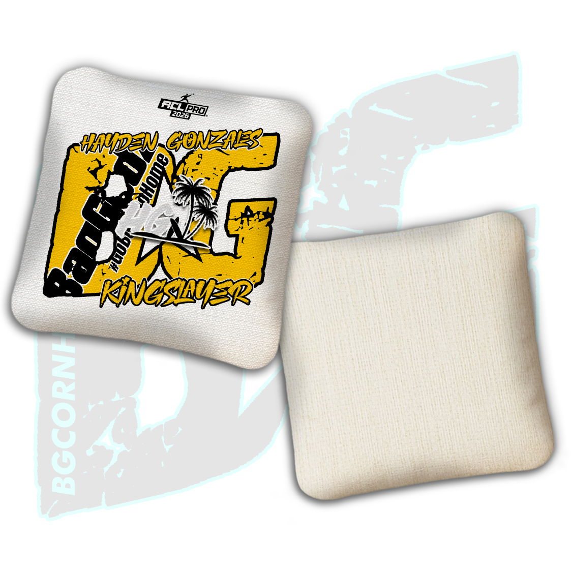 2026 BG Multiple Bag Models  - "Hayden Gonzales” - ACL Pro Stamped Cornhole Bags - SET OF 4 BAGS