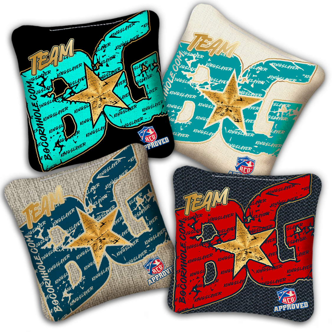 2027 ACO Stamped Cornhole Bags - BG Kingslayer "Big BG Colormatch" - SET OF 4 BAGS