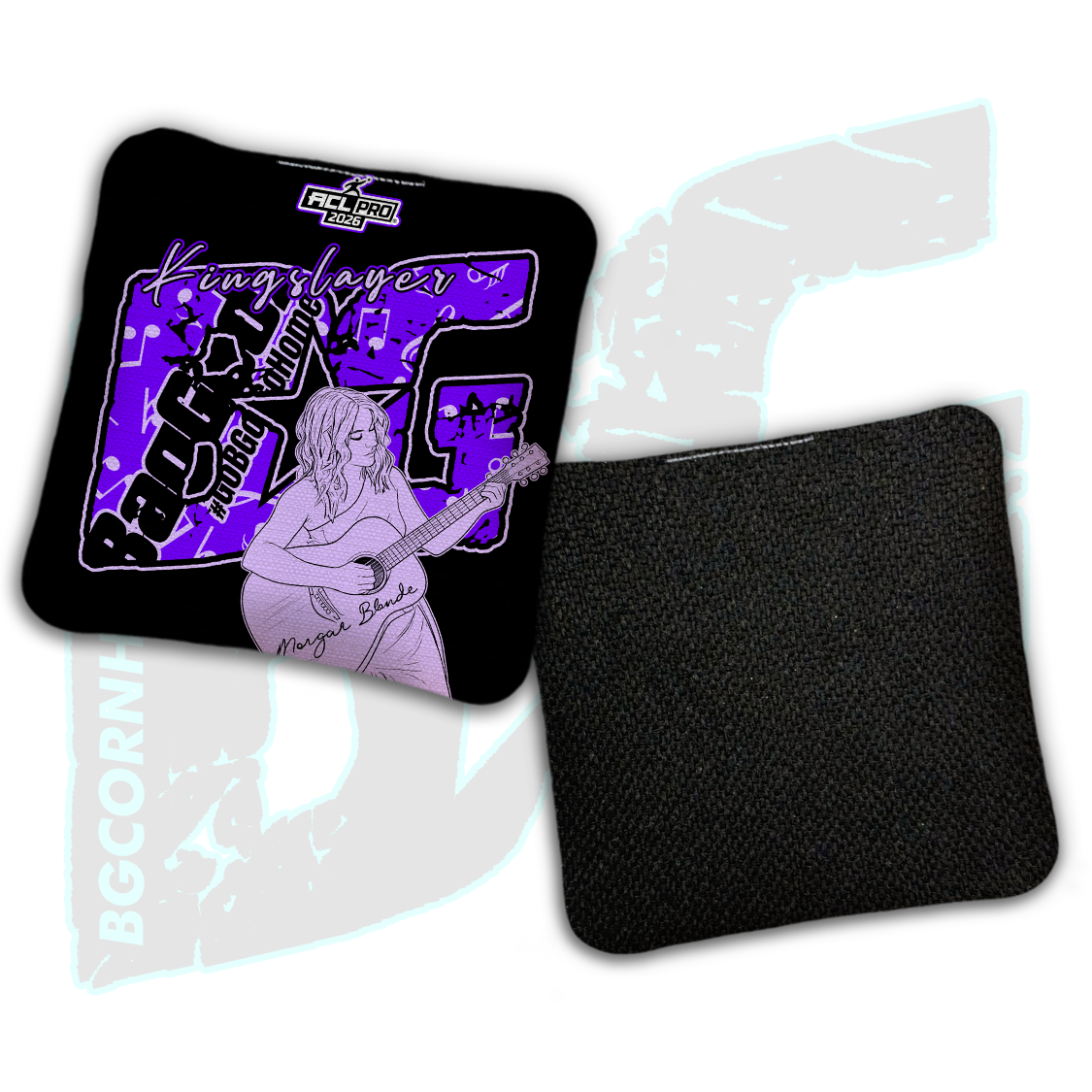 2026 BG Multiple Bag Models  - "Morgan Blonde Notes” - ACL Pro Stamped Cornhole Bags - SET OF 4 BAGS