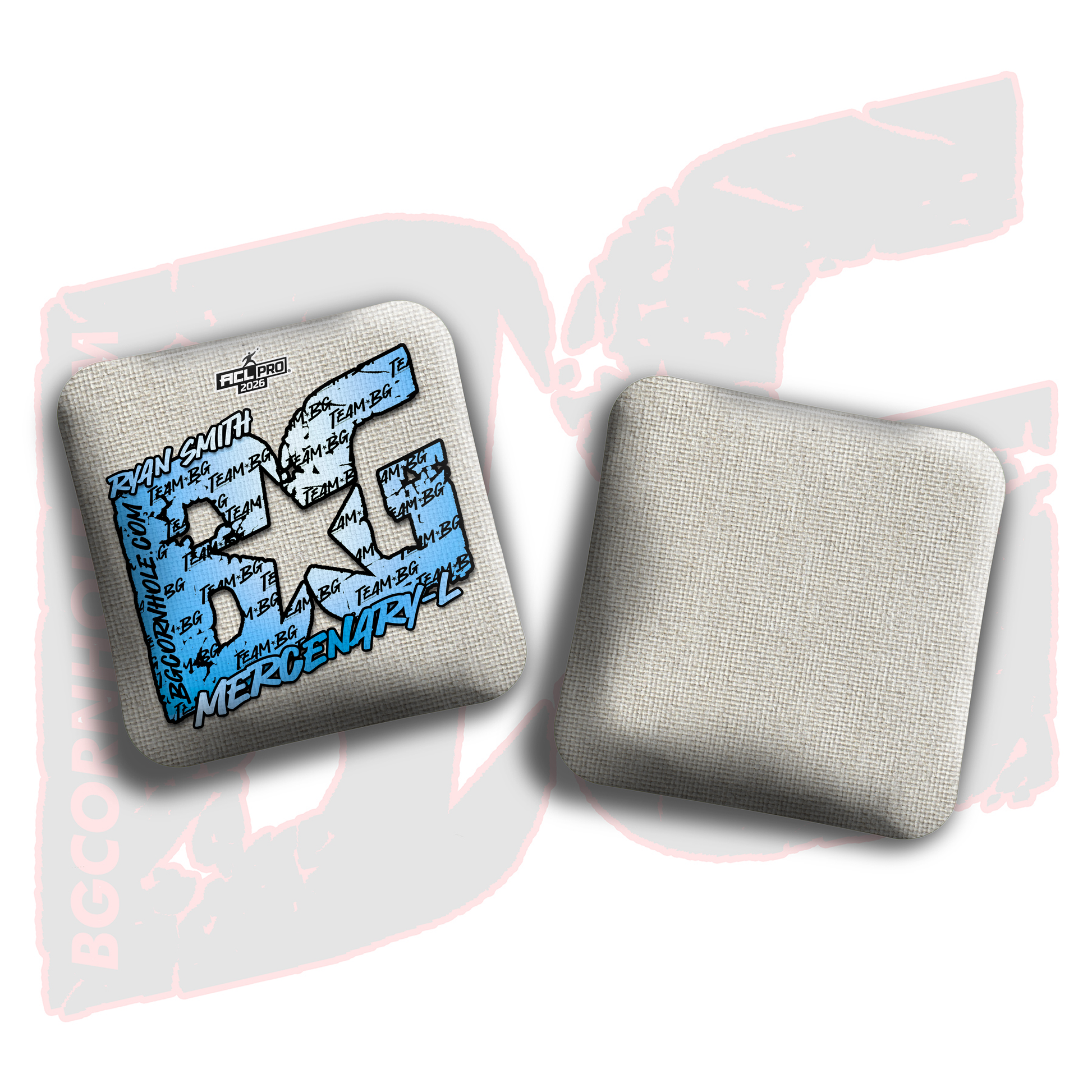 2026 BG Multiple Bag Models  - "Ryan Smith - Team BG” - ACL Pro Stamped Cornhole Bags - SET OF 4 BAGS
