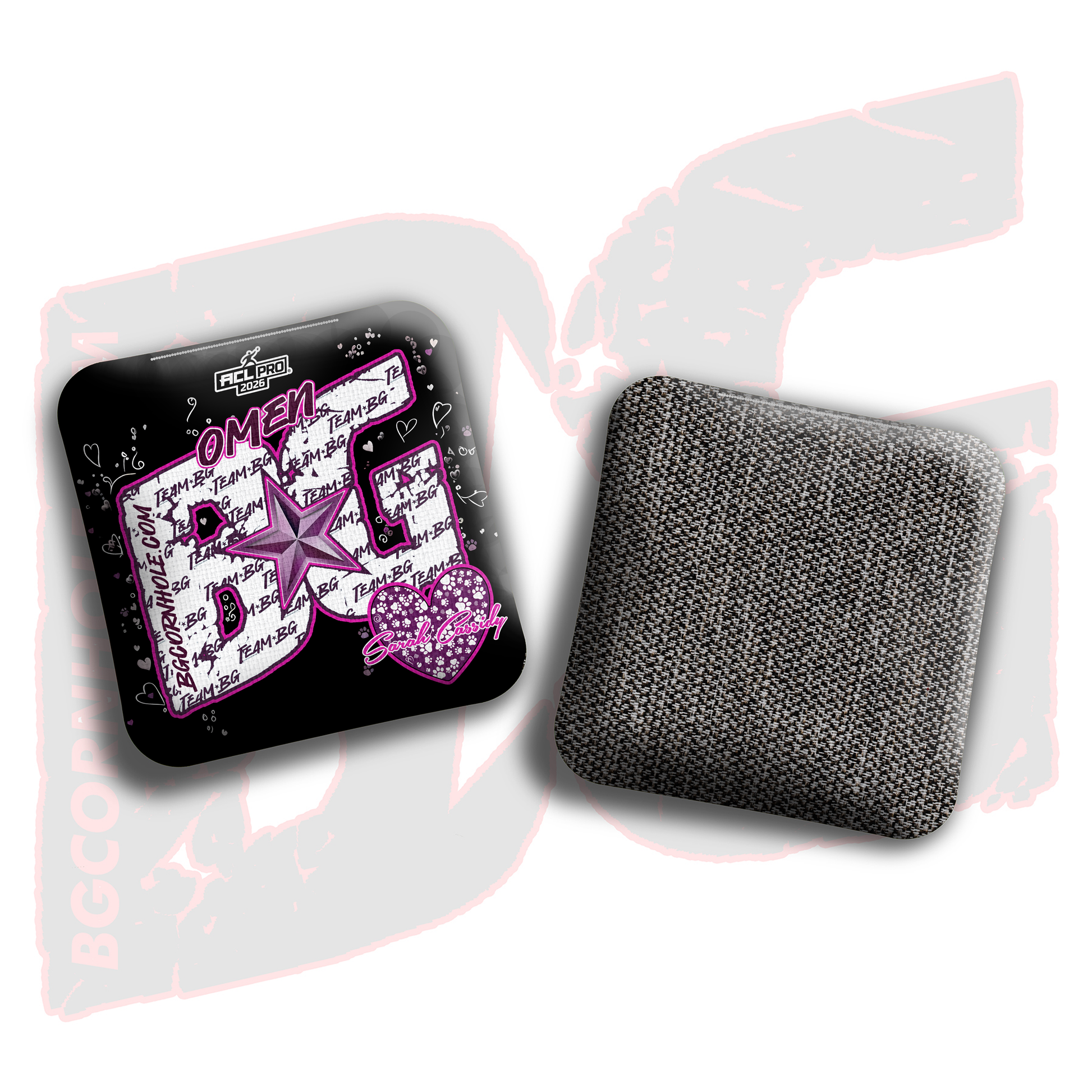 2026 BG Multiple Bag Models  - "Sarah Cassidy” - ACL Pro Stamped Cornhole Bags - SET OF 4 BAGS