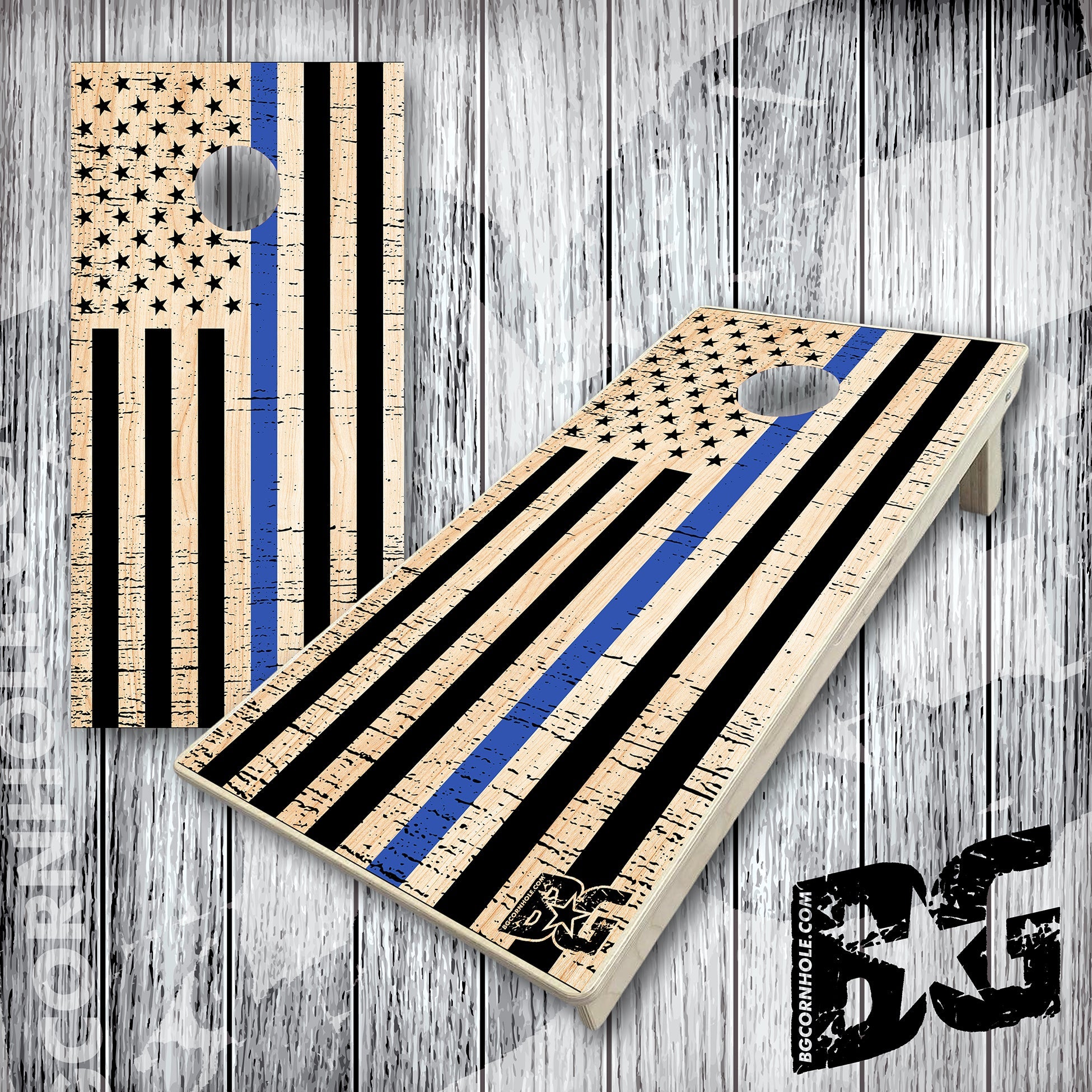 BG "Thin Line American Flag" Cornhole Boards - Elite Model