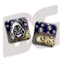 Load image into Gallery viewer, 2026 BG Comp Assassin - "Logo Repeat" - ACL Comp Stamped Cornhole Bags - SET OF 4 BAGS