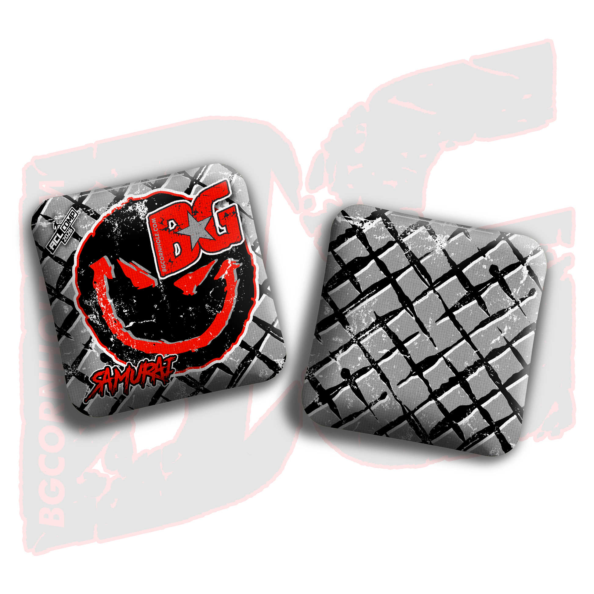 2026 BG Multiple Bag Models - "Evil Grin" - ACL Comp Stamped Cornhole Bags - SET OF 4 BAGS