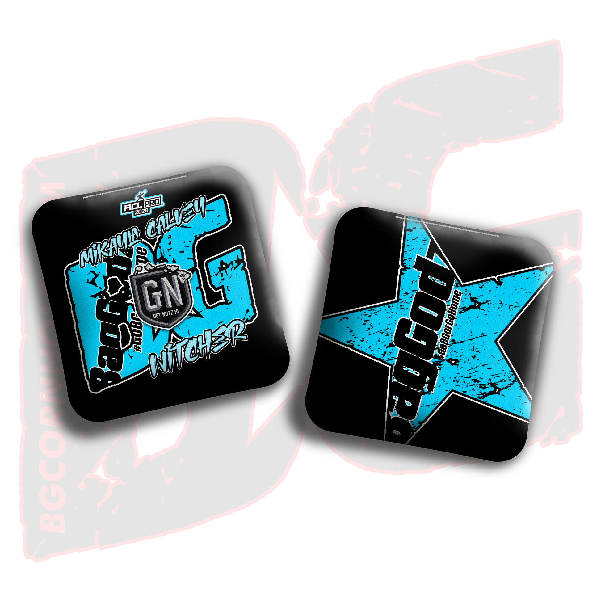 2026 BG Multiple Bag Models  - "Mikayla Calvey” - ACL Pro Stamped Cornhole Bags - SET OF 4 BAGS