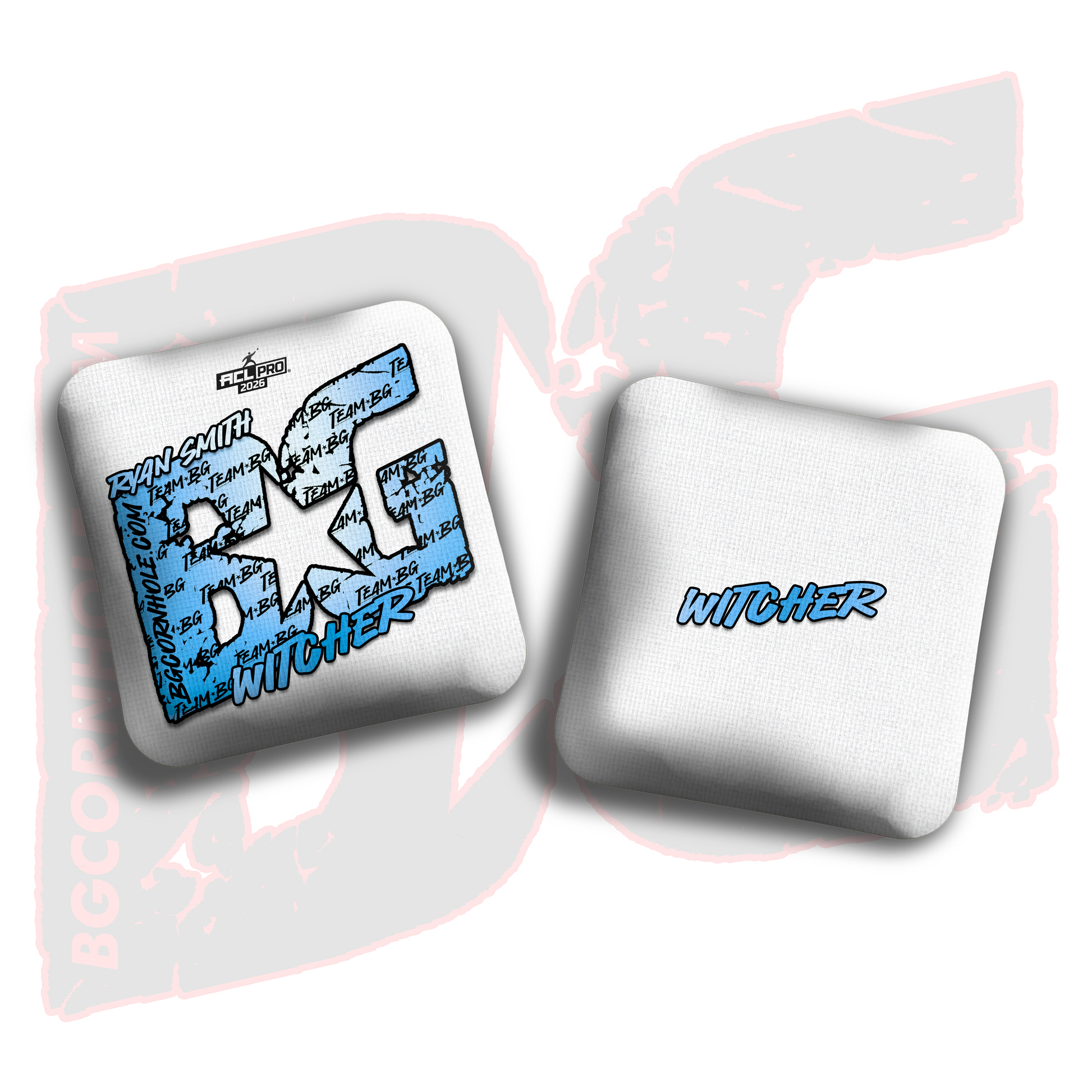 2026 BG Multiple Bag Models  - "Ryan Smith - Team BG” - ACL Pro Stamped Cornhole Bags - SET OF 4 BAGS